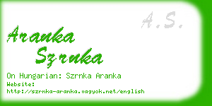 aranka szrnka business card